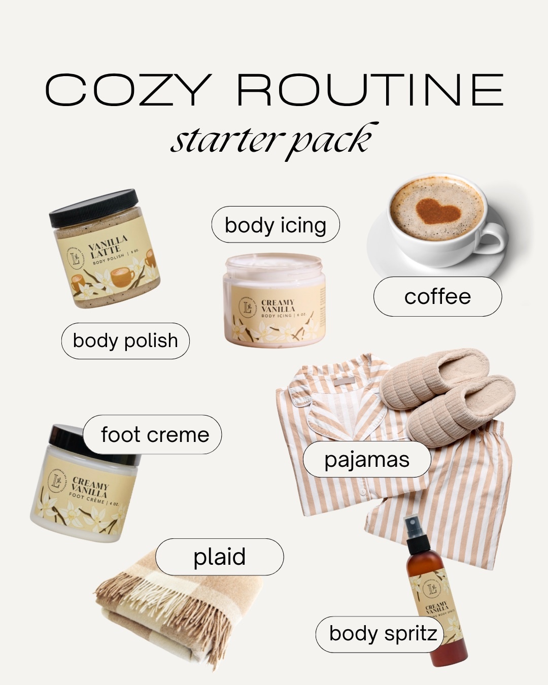 🍦🍨LAST CHANCE - CREAMY VANILLA/VANILLA LATTE 🍨🍦
🤍 Creamy Vanilla is the scent that feels like wrapping yourself in a cozy blanket. Soft, warm, comforting and the kind of scent I could reach for EVERY. SINGLE. DAY. And I LOVE that you can make it a head to toe routine:

✨ Creamy Vanilla Body Icing - Rich, all-over hydration for soft, happy skin.
✨ Creamy Vanilla Hydrating Body Spritz - A little extra hydration + that yummy vanilla scent you can enjoy throughout the day.
✨ Creamy Vanilla Foot Crème - Because sandal season may be ending, but our feet still deserve some pampering! 🦶🤍

☕ And HELLO, Vanilla Latte Body Polish - Coffee lovers, this one smells just like it sounds — warm, cozy vanilla latte goodness while giving your skin the smoothing exfoliation it needs. Basically, your favorite coffeehouse order turned into self-care. 😂☕️

OR… why choose? 👀
🤎 Coffee & Cream Pamper Trio - Includes the Creamy Vanilla Body Icing & Hydrating Body Spritz & Vanilla Latte Body Polish 

🙋‍♀️Which one is calling your name? 🙋‍♀️
🤍 CREAMY — Creamy Vanilla
☕ LATTE — Vanilla Latte
😍 TRIO — Give me the whole coffeehouse experience!